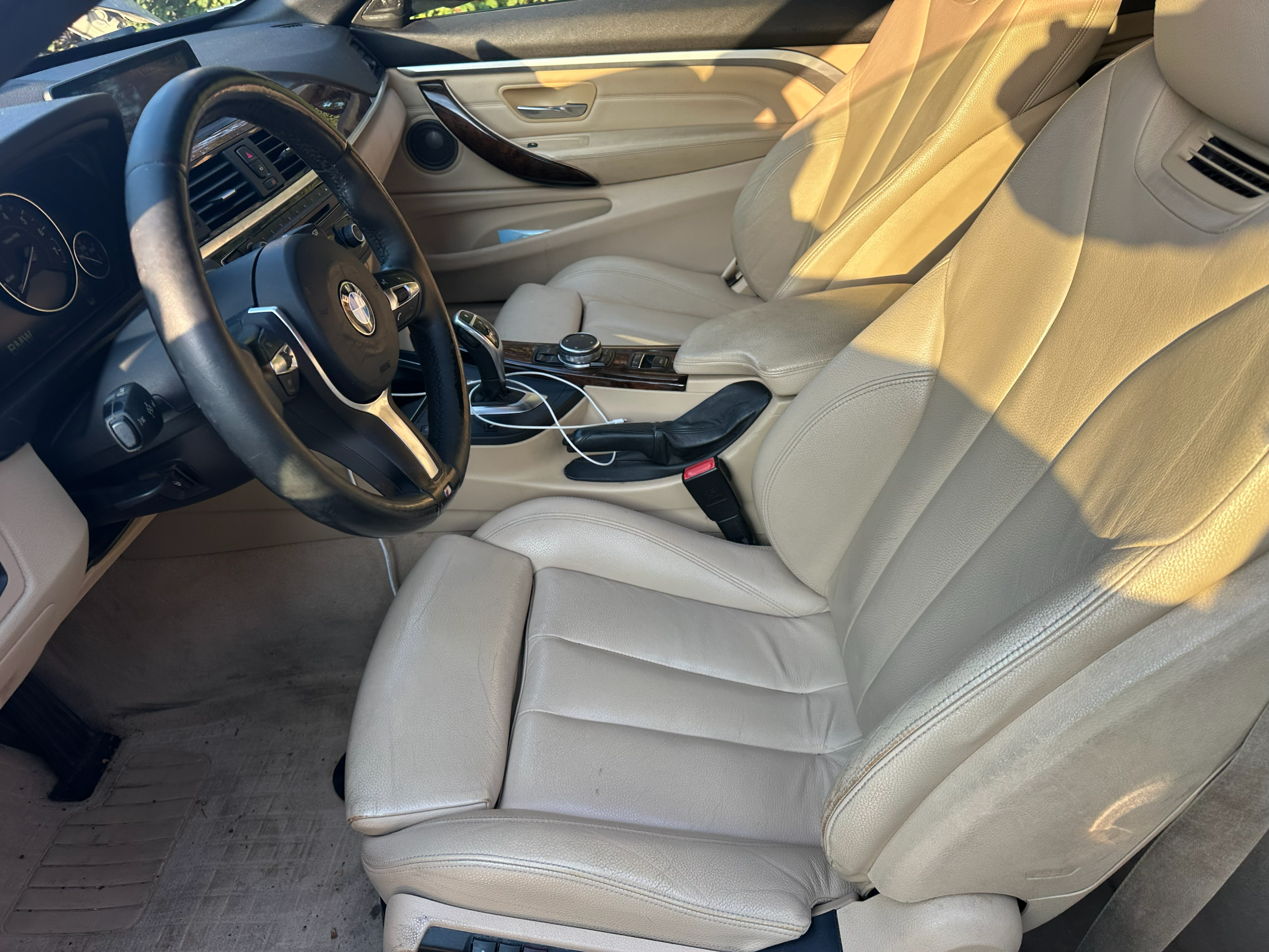 the interior of a car